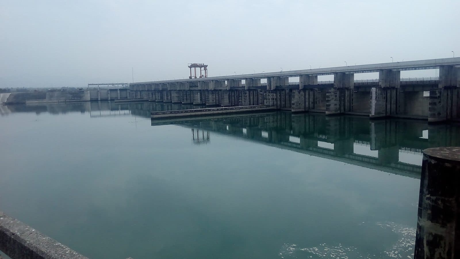 River barrage and water channel