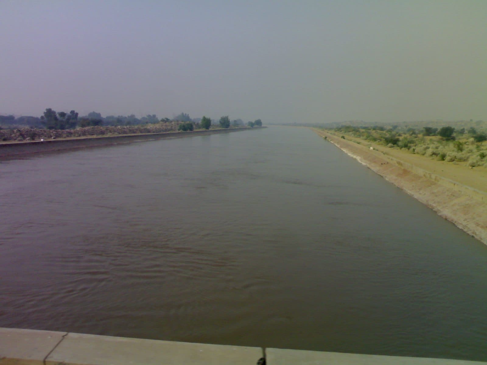 Lined irrigation canal in Rajasthan