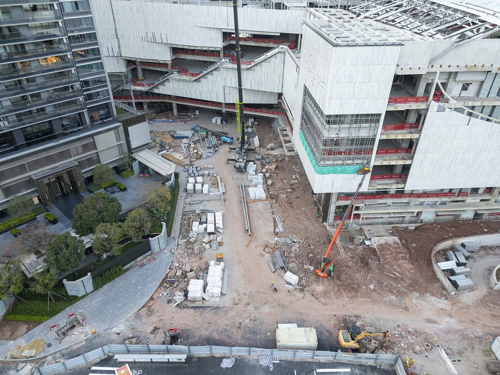 Construction site seen from above